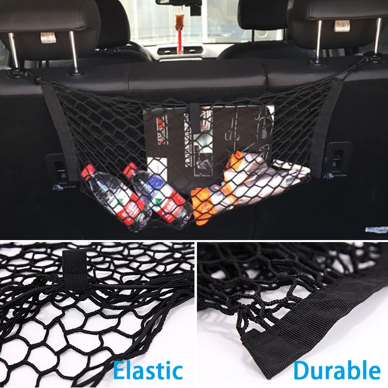 Универсальная сумка для заднего сиденья багажника сетка груза эластичный крючок