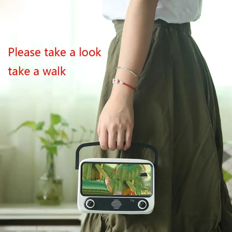 Портативный Bluetooth динамик в стиле ретро держатель сотового телефона ТВ MP3