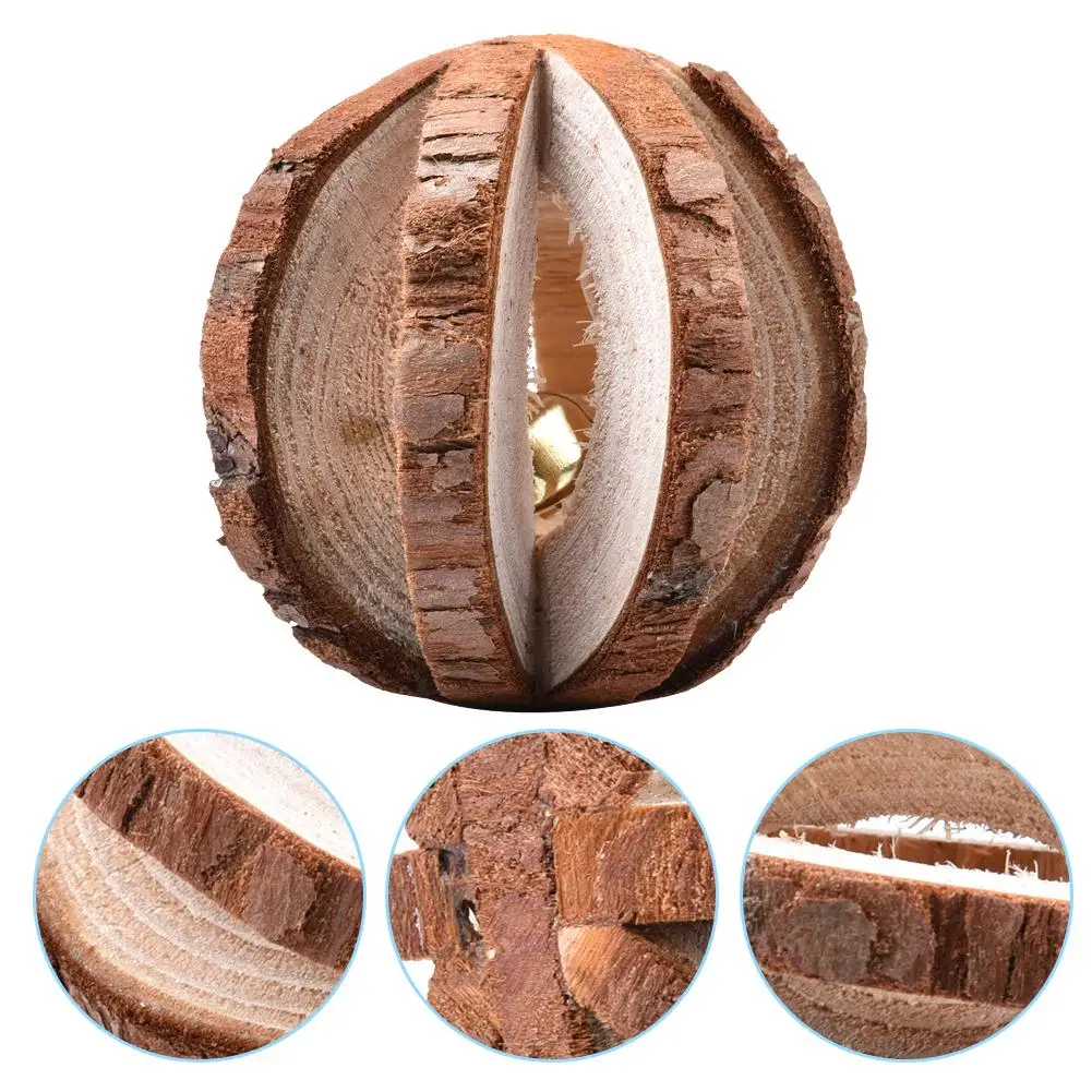 Жевательные игрушки для питомцев из натурального дерева хомячок мяч арбуз с