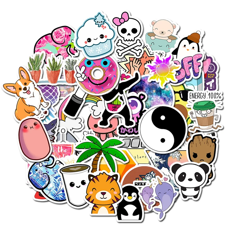 50 шт. стильные милые крутые забавные наклейки панда Сплетницы самодельные для