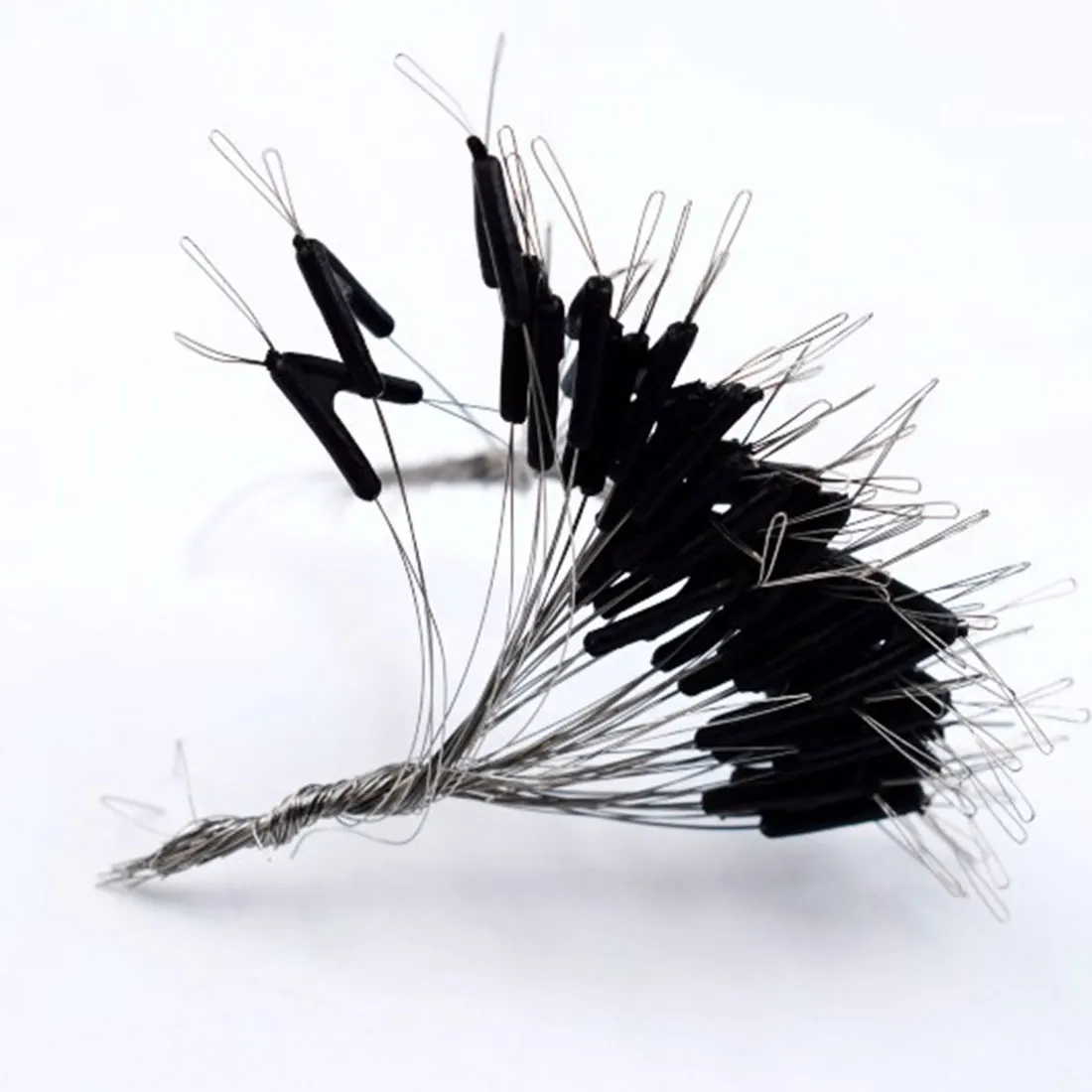 

50pcs/100pcs Double Fishing Line Line Splitters Hooks Contactor Device Eight Type Line Fishing Gear Fishing Tool Accessories