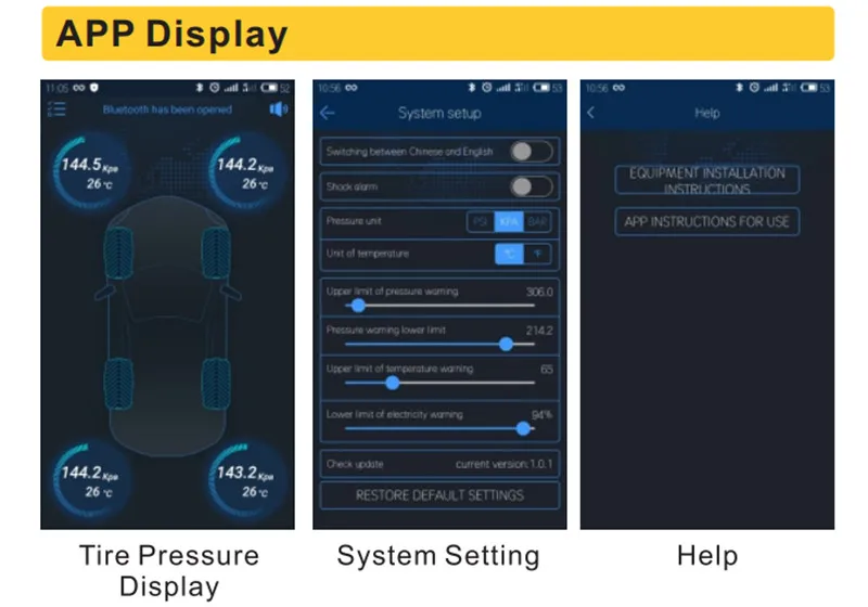 TPMS Bluetooth 4,0 Универсальный внешний датчик давления в шинах Поддержка IOS Android телефон датчик давления в шинах простая установка