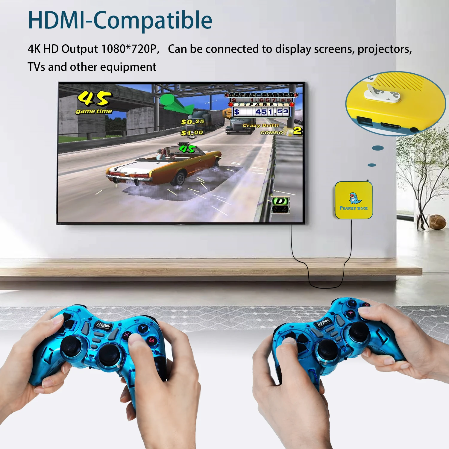 Pawky Box Game Console for PS1/DC/SEGA 50000+ Games Plug And Play Super WiFi 4K Mini TV Kid Retro Video Player | Электроника