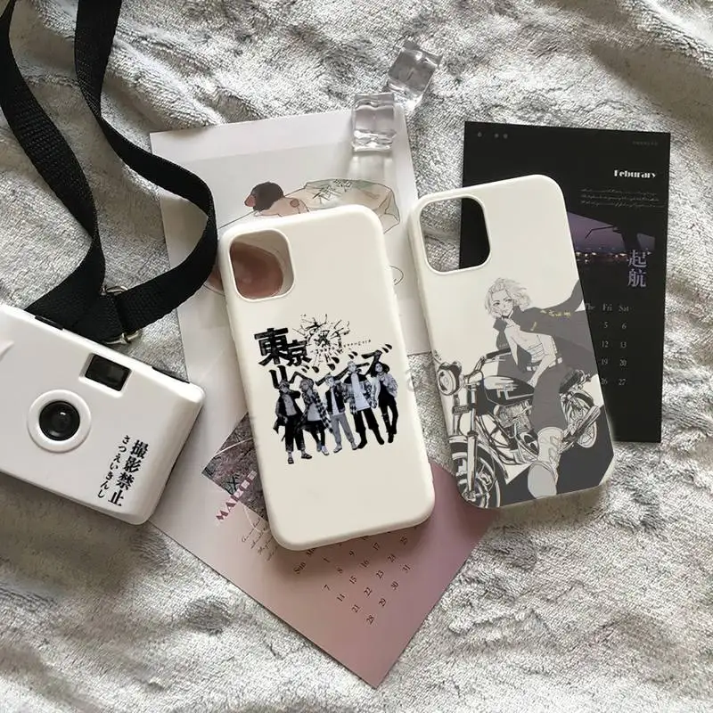 

Japan Anime Tokyo Revengers Phone Case Candy Color for iPhone 6 7 8 11 12 s mini pro X XS XR MAX Plus