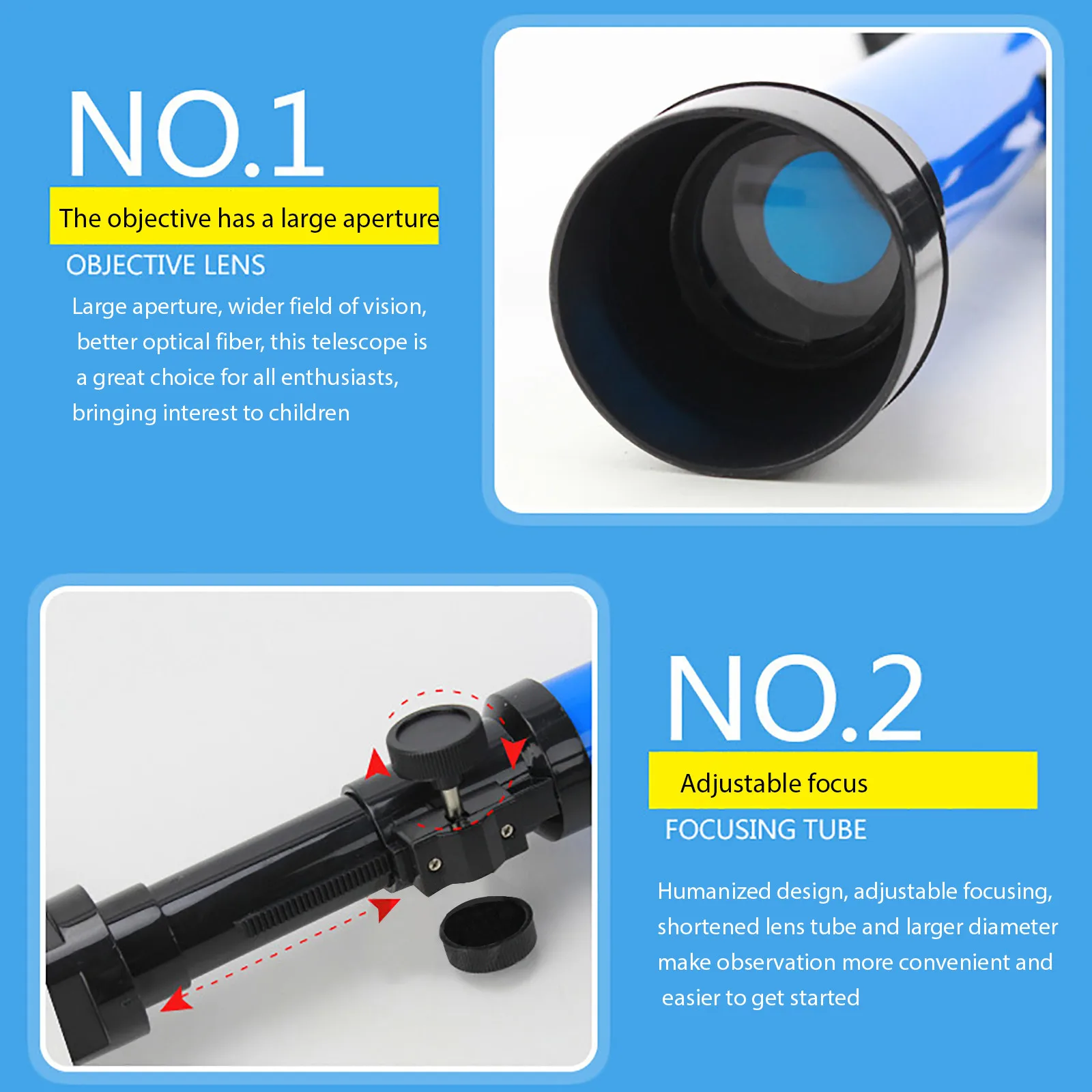 Детский астрономический телескоп с портативным штативом развивающая игрушка