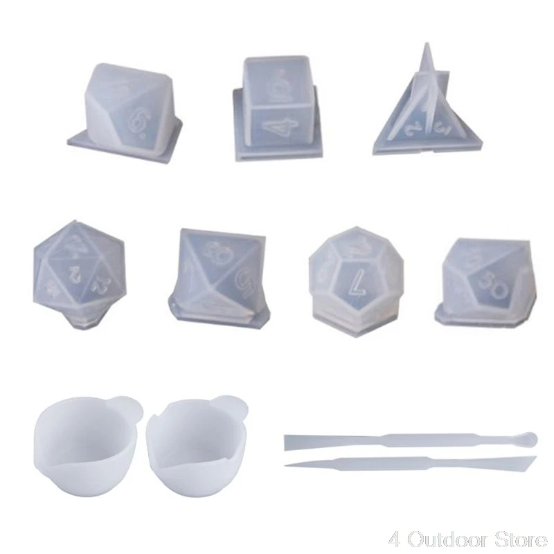 11 шт./компл. форма для игральных костей из смолы многофункциональная цифровых