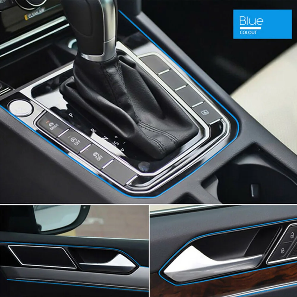 

Interior Car Strip Trim Inner Blue Decorative Chrome-plated Accessories