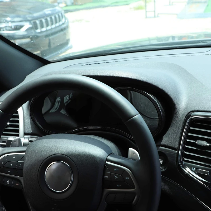 

Car Center Console Navigation GPS Panel Dashboard Cover Instrument Trim for 2014-2020 Jeep Grand Cherokee, Accessories