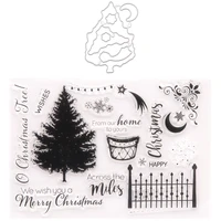 christmas metal cutting tree dies and stamps for diy scrapbooking album paper cards decorative crafts embossing die cuts
