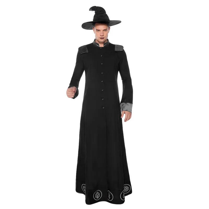 Halloween Costumes Gothic Wizard Costume European Religious Men Priest Uniform Fancy Cosplay ropa halloween J6 | Тематическая