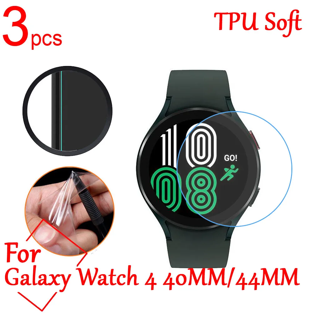 

3pcs Ultra Clear TPU Soft Full Screen Protectors cover For Samsung Galaxy Watch 4 40MM 44MM sports SmartWatch Protective Film