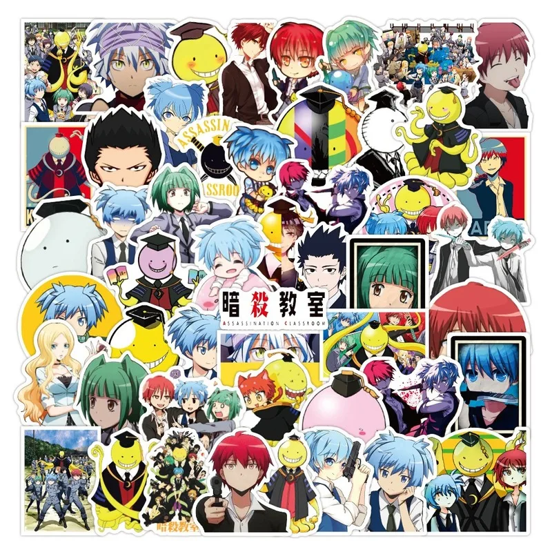

10/50PCS Assassination Classroom Stickers Korosensei Shiota Nagisa Kayano Kaede Anime Sticker Pack To Suitcase Laptop Stationery