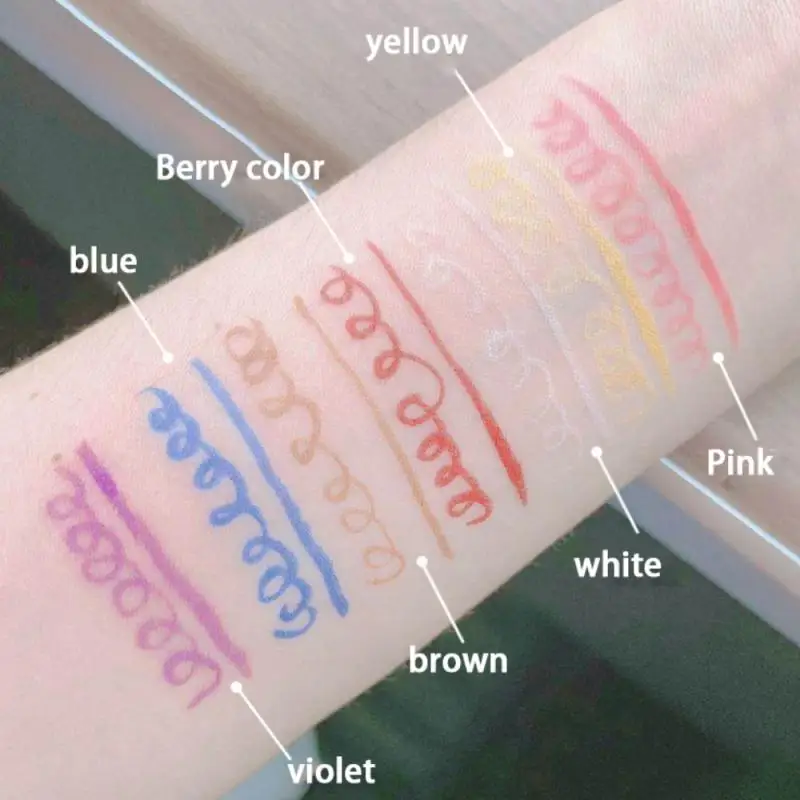 6 Colors Star Colorful Eyeliner Pencil Waterproof Pen Precision Long-lasting Liquid Eye Liner Smooth Make Up Tools Comestics |