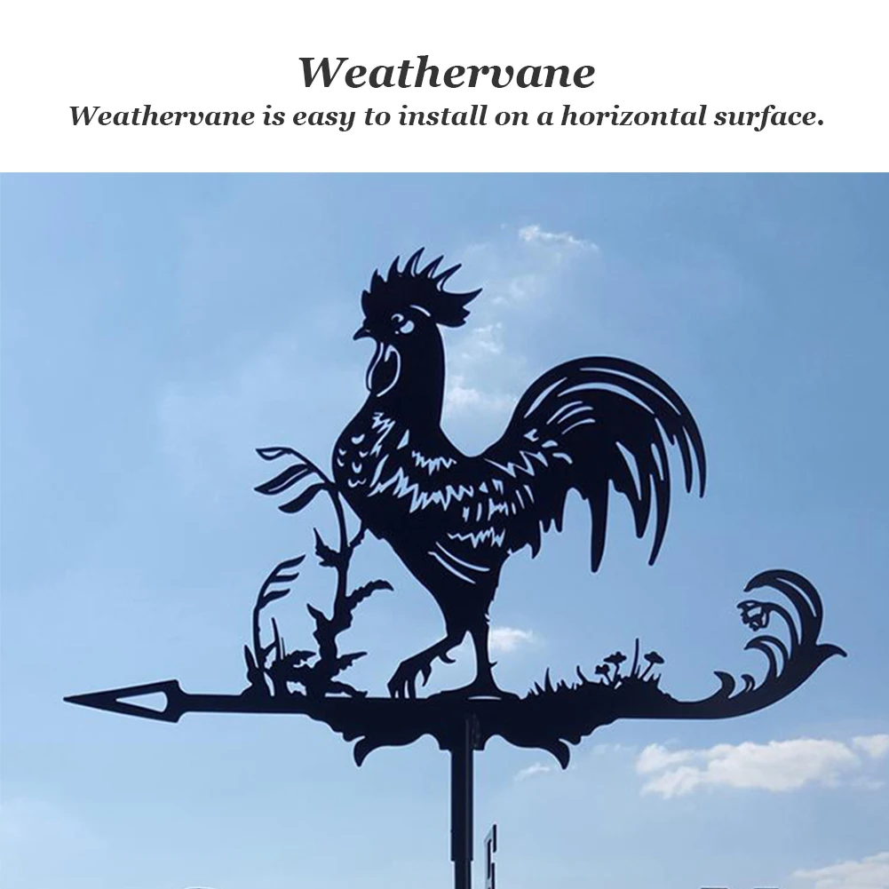 Индикатор направления ветра для садовых колышков с узором петуха инструмент