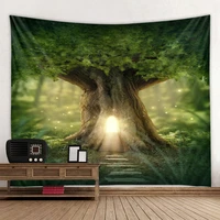 fantasy tree tapestry wall hanging mat multifunctional table cloth cover picnic beach towel psychedelic bohemian decoration