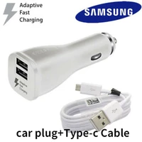 oem samsung autolader dual usb sigaret auto telefoon oplader afc adapter type c kabel voor galaxy s20 s10 s8 s9 note10 plus a90