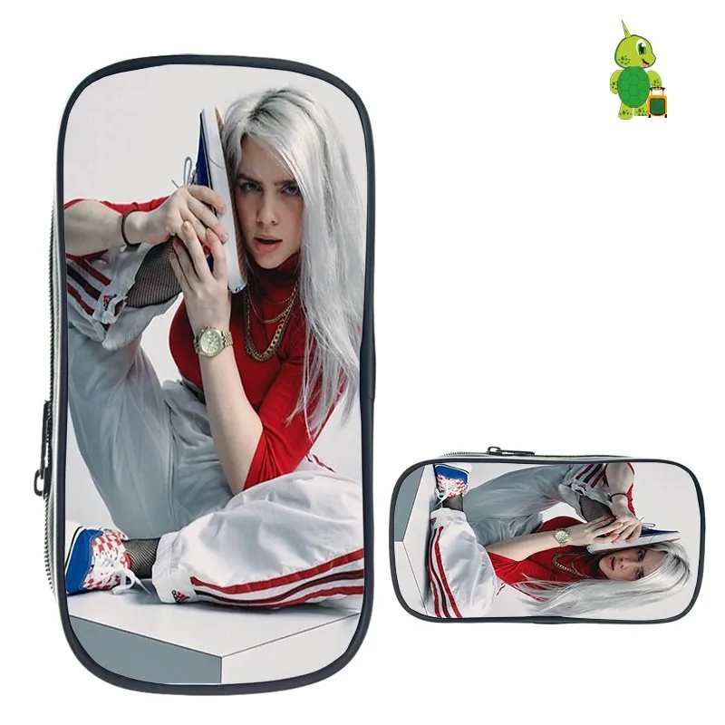 4 Billie Eilish пеналы для девочек-подростков, косметички, школьные принадлежности, канцелярские принадлежности, сумка для хранения, Billie Eilish, хип-хоп, косметичка - Цвет: 4