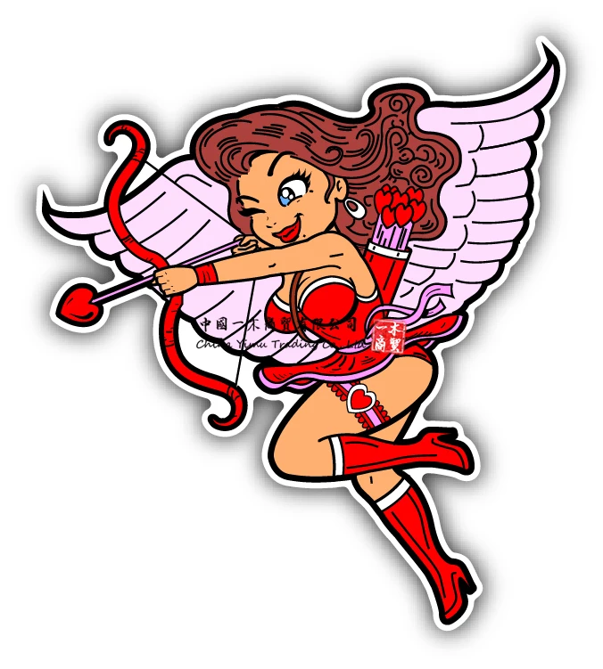 

Sexy Female Cupid Car Bumper Sticker Decal Snapchat Vinyl pechincha call of duty cyberpunk playboy azur lane Hentai Waifu
