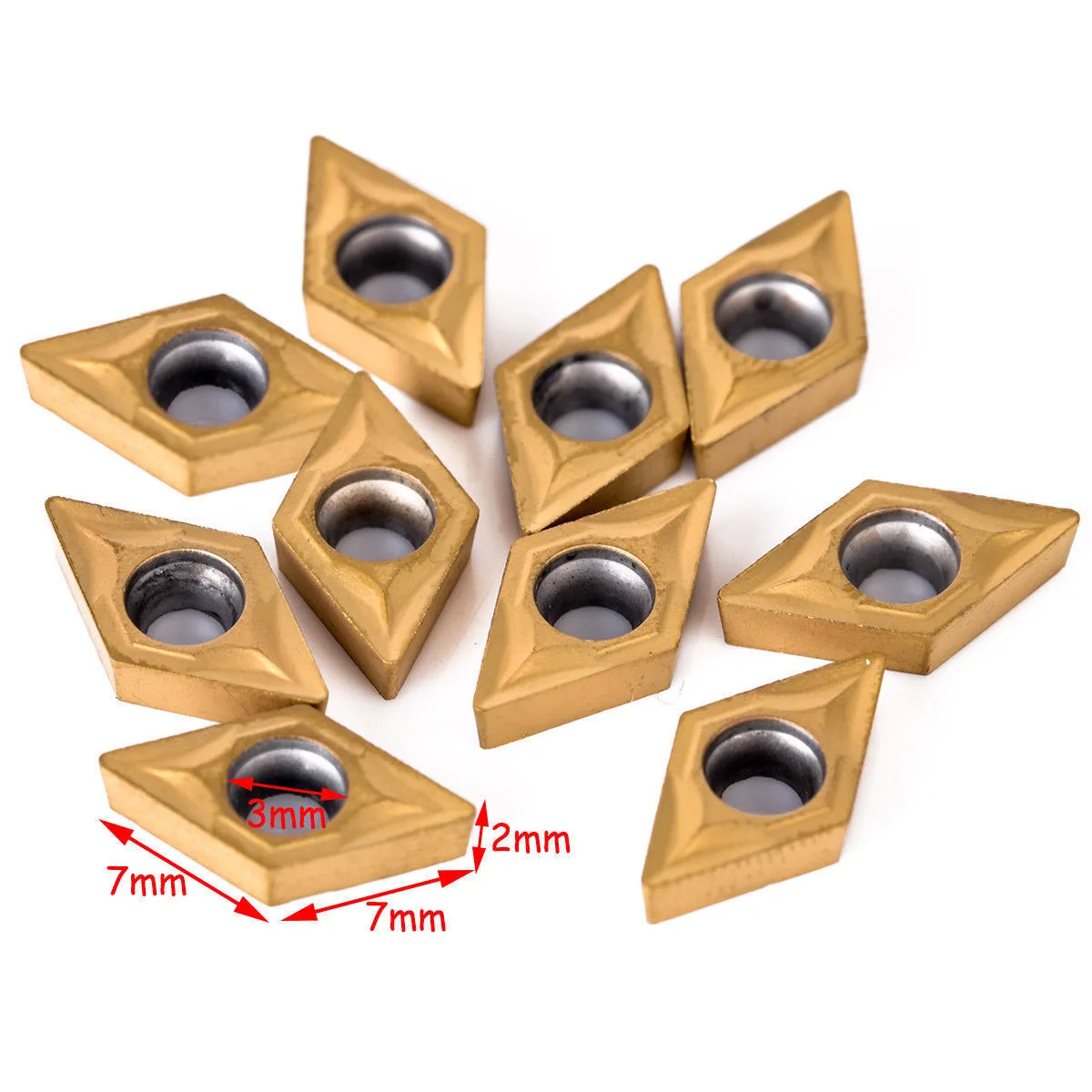 

10 Pcs/box Blade+Boring Bar 100% Brand New 12mm Lathe Alloy Steel Carbide Insert DCMT070204 UE6020 Carbide Blade