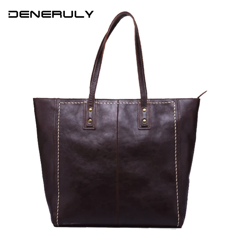 

Luxury Genuine Leather Handbags Women Bags Designer 2019 New Shoulder Bag Cow Vintage High Capacity Top-handle Bags Borsa Donna