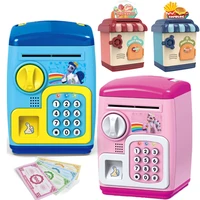 electronic piggy bank atm password money box cash coins saving atm bank safe box auto scroll automatic deposit gift for kids