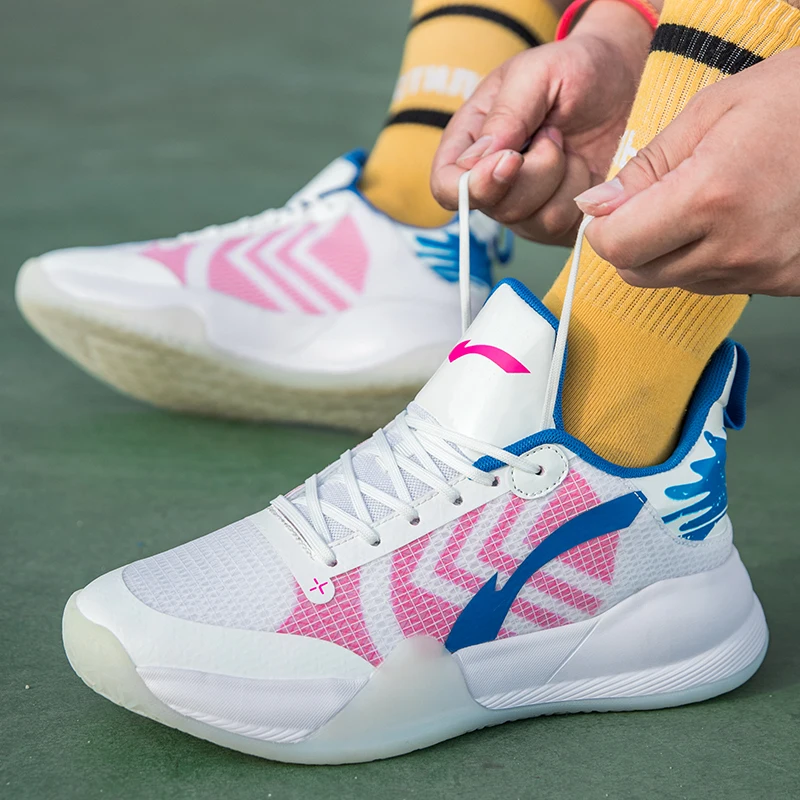 Fashion Yellow Basketball Sneakers Men Women Mesh Breathable Basketball Shoes Trainers Professional Brand High Sports Shoes Men