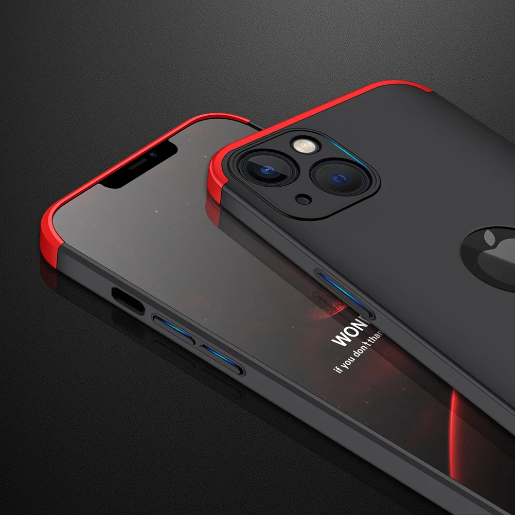Оригинальный чехол GKK для iPhone 13 Pro Max Mini 3 в 1 с полной защитой и отверстием логотипа