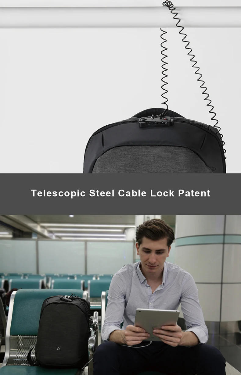 Мужские рюкзаки с большой емкостью, зарядка через usb, водонепроницаемые, противоугонные, подходят для ноутбука 15,6 дюймов, бизнес, повседневный стиль, рюкзаки