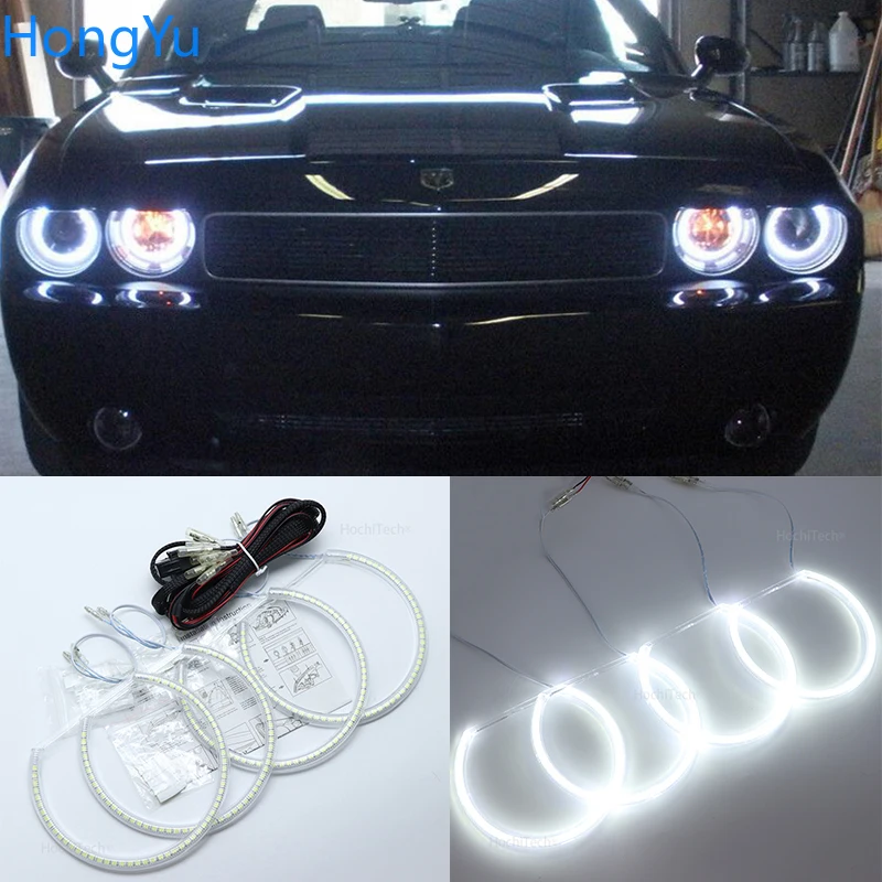 Для Dodge challenger 2008-2014 супер яркий белый цвет 3528 SMD комплект светодиодов глаза ангела