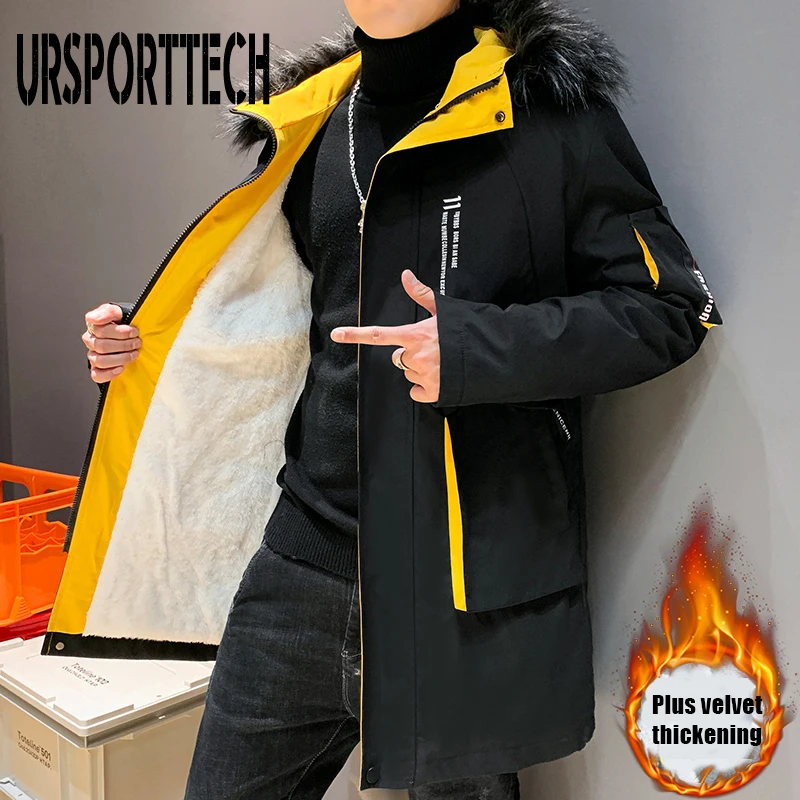 2020 Mens Winter Jacket Men Parkas Plus Size Casual Warm Thick Fur Collar Hooded Jacket Men Luxury Outwear Waterproof Parka Coat