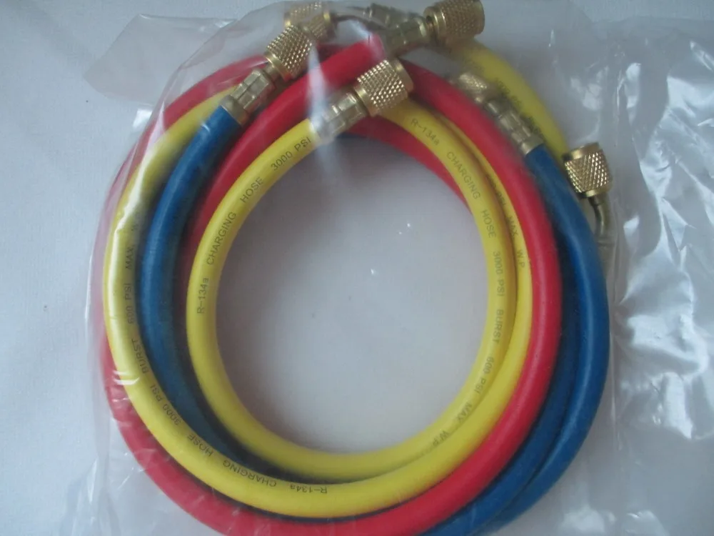 

Fixmee 3PCS Length 1M Refrigeration Charging Hoses Suitable for test R12, R22, R502 Refrigerant