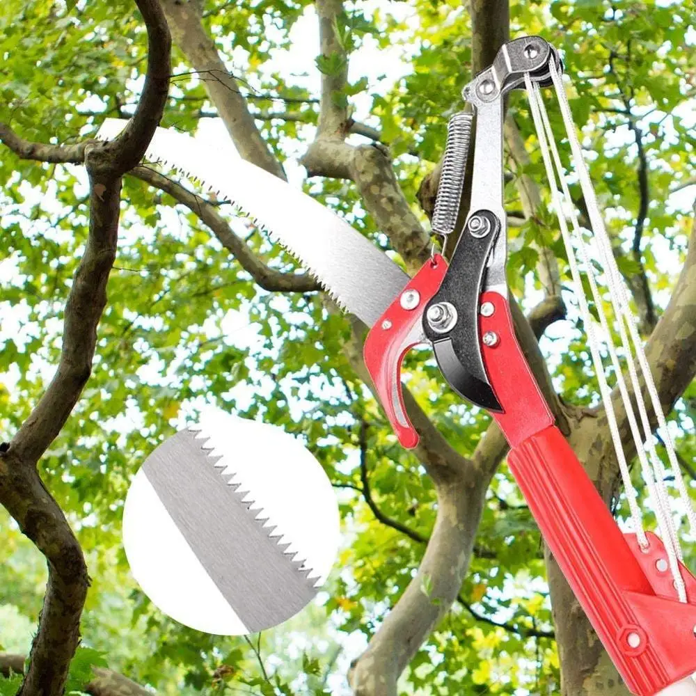 Outdoor High-altitude Extension Lopper Branch Scissors with Saw Ropes Extendable Tree Pruning Cutter Garden Trimmer Tool | Инструменты