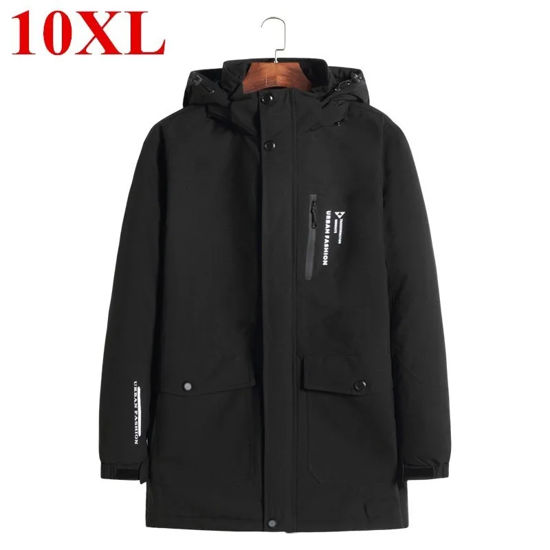 

Новая Осенняя куртка размера плюс 10XL, короткое повседневное пальто, пальто с капюшоном, мужские куртки, высокое качество, ткань, мужской хло...