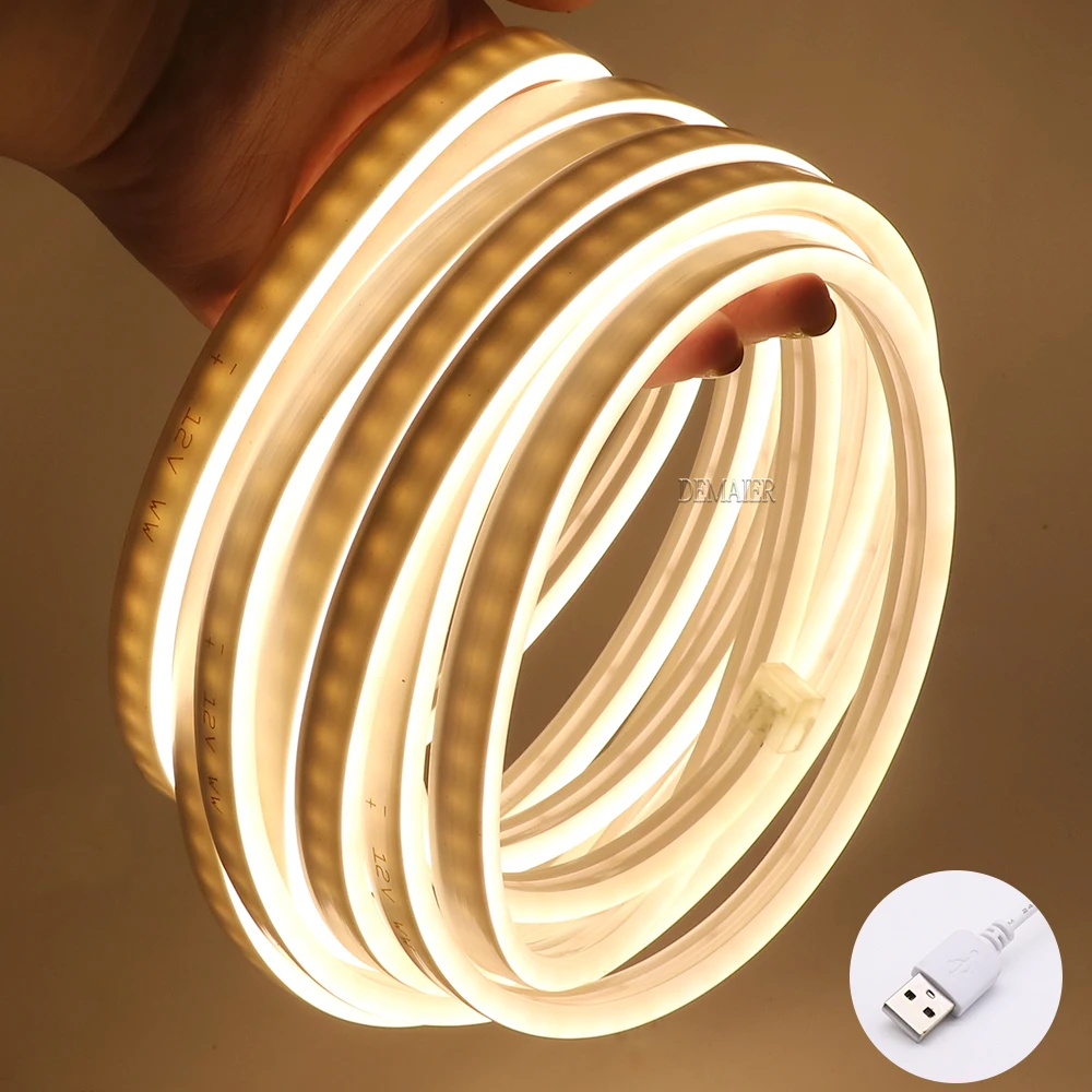 

USB Neon LED Streifen DIY soft light bar shape Decoration WS2812B LED Streifen Licht Silica Gel Flexible Seil Rohr Wasserdicht