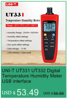 UT333BT цифровой измеритель влажности UT363BT мини Анемометр UT383BT осветитель UT353BT цифровой измеритель звука/Подключение Bluetooth