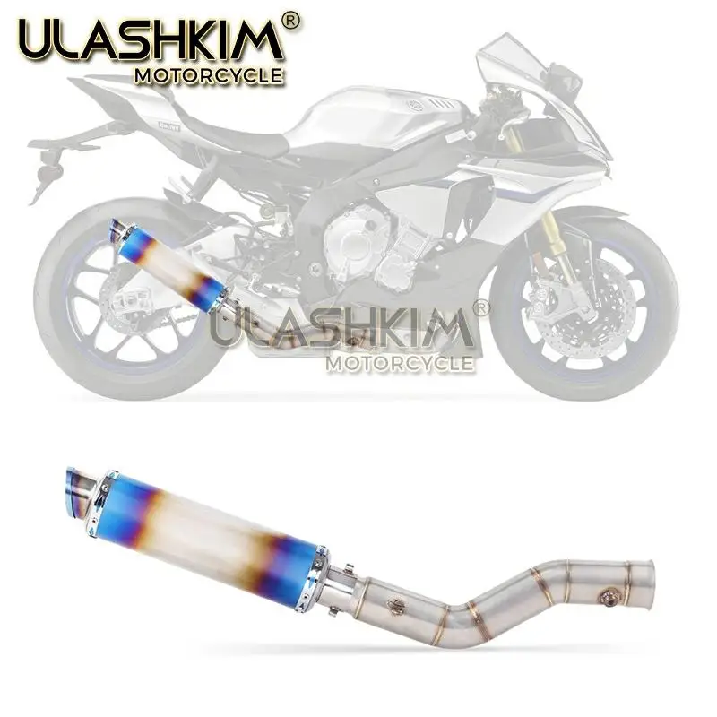 Мотоцикл глушитель Escape полная система средняя ссылка труба без шнуровки для yamaha