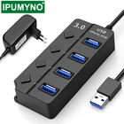 USB-концентратор с 47 портами, USB 3,0, светодиодный ным индикатором