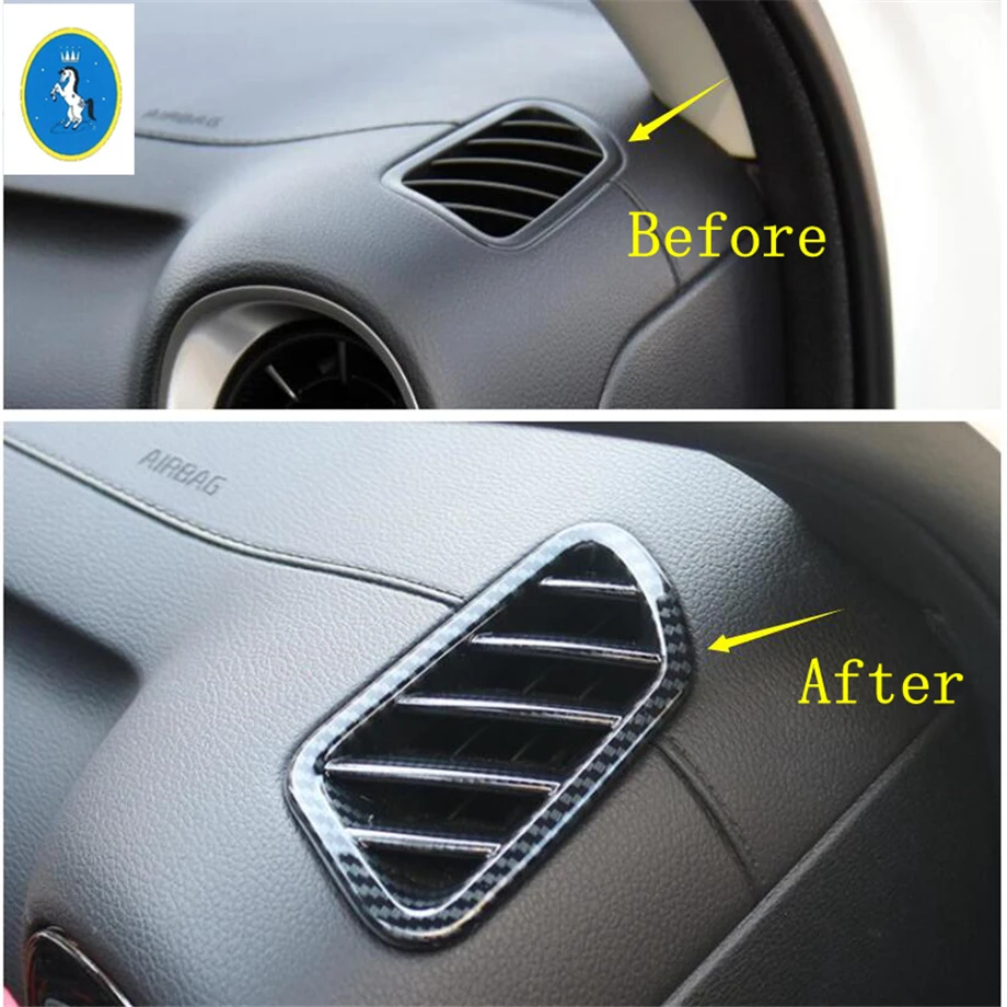 

Auto Accessory Dashboard Air Conditioning AC Outlet Vent Frame Cover Trim Fit For Kia Forte / Cerato / K3 2019 2020 2021 ABS