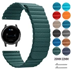 Ремешок кожаный для наручных часов Garmin Vivoactive 4 3, браслет с магнитной застежкой для Vivomove HR Garmin MoveActive Watch, 20 мм 22 мм