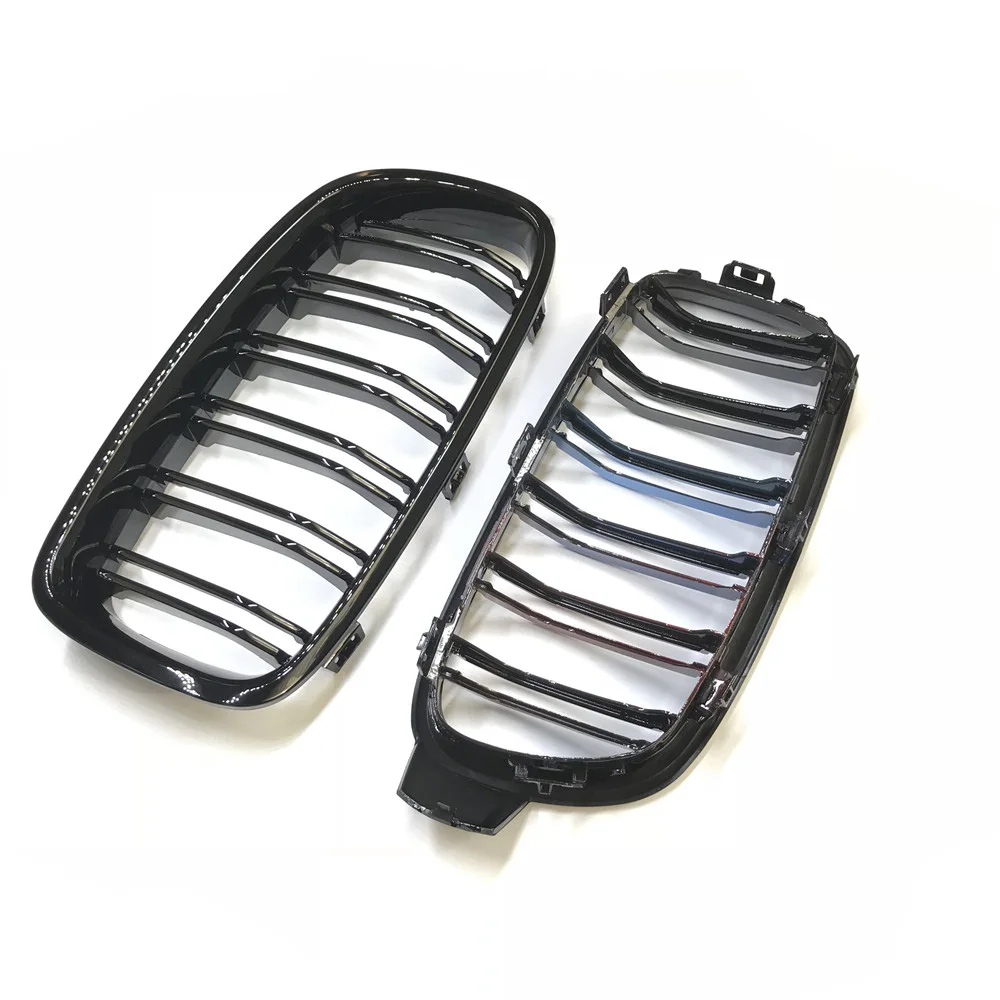 Автомобильный стиль одна пара передние глянцевые черные M color решетки для BMW F30 F35
