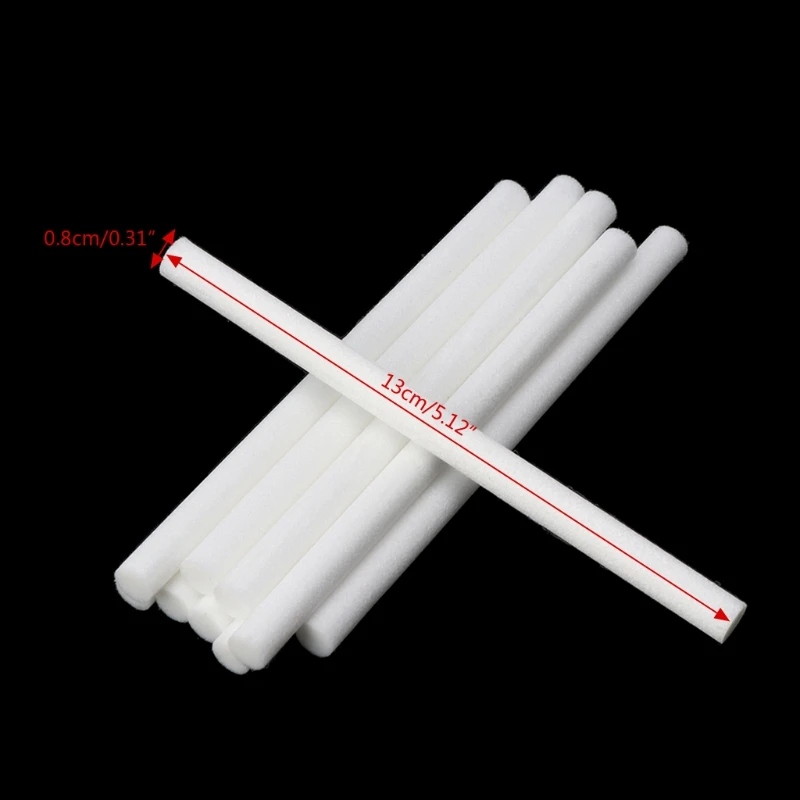 

10Pcs 8mmx130mm Humidifiers Filters Cotton Swab for Humidifier Aroma Diffuser H05F