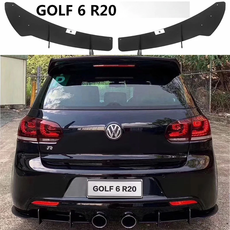 Задний диффузор для губ Накладка для Volkswagen VW Golf 6 MK6 GTI R20 2010-2013 ABS плавники Акула Стиль Бампер протектор