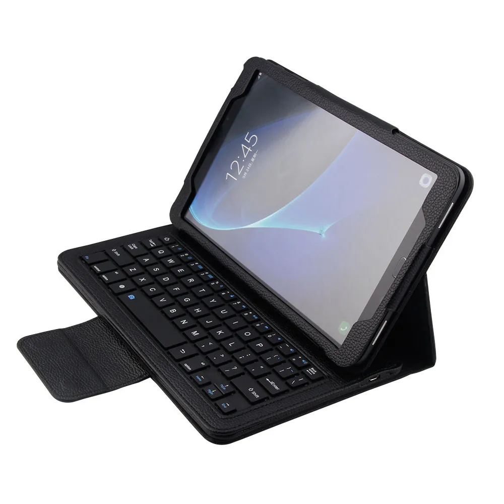 Bluetooth клавиатура чехол для Samsung Galaxy Tab A 10,1 T580 Funda+ пленка+ ручка клавиатура мини беспроводной