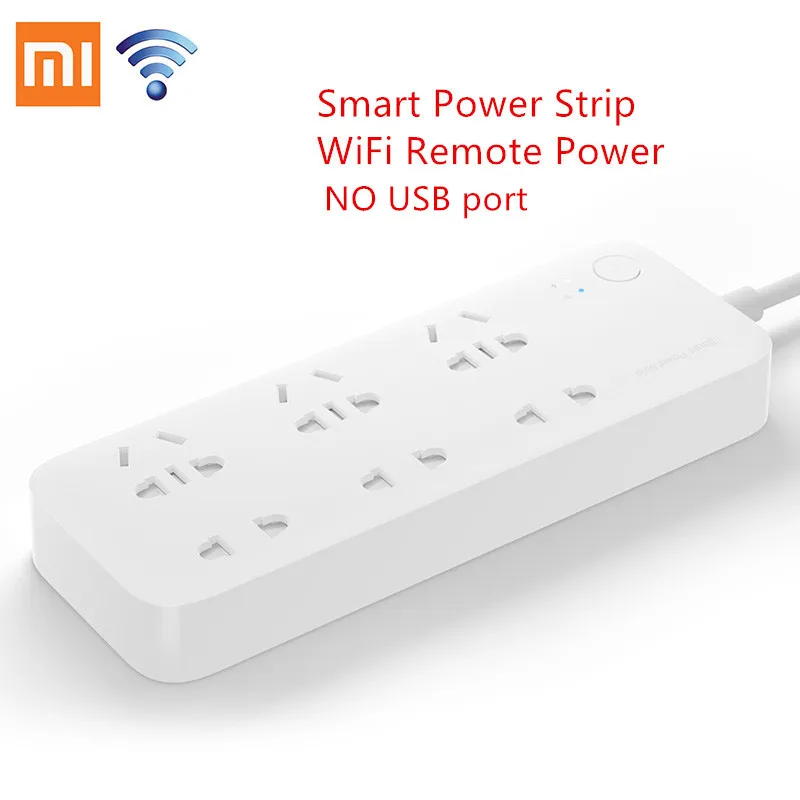 Wifi Smart Version Xiaomi Mi, умный дом, электрическая розетка, Wi-Fi приложение, беспроводной пульт дистанционного управления, 3/5 портов, 3 USB розетки - Цвет: Wifi Smart Version