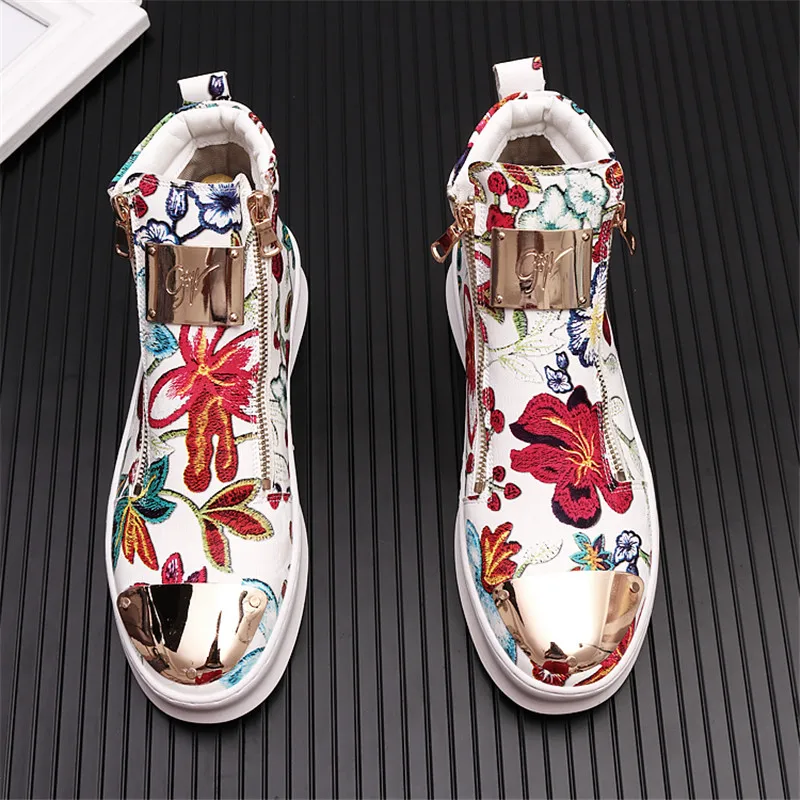 2021 Men Brand Designer Rivet Green White Shoes Causal Flats Moccasins Male High Top Rock Hip Hop For Man | Обувь