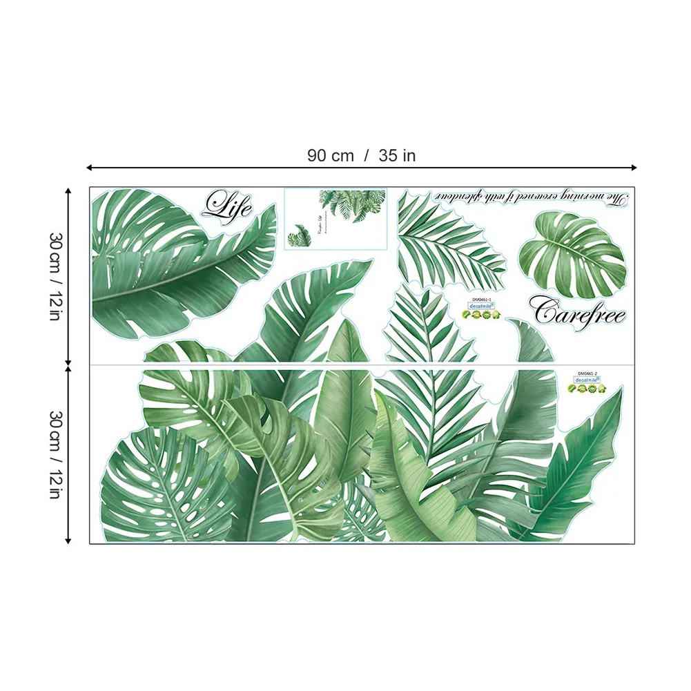

1 PC DIY Tropical Beach Palm Leaves Wall Sticker Modern Art Decal Vinyl Mural Wall Stickers For Kids Rooms Home Decor