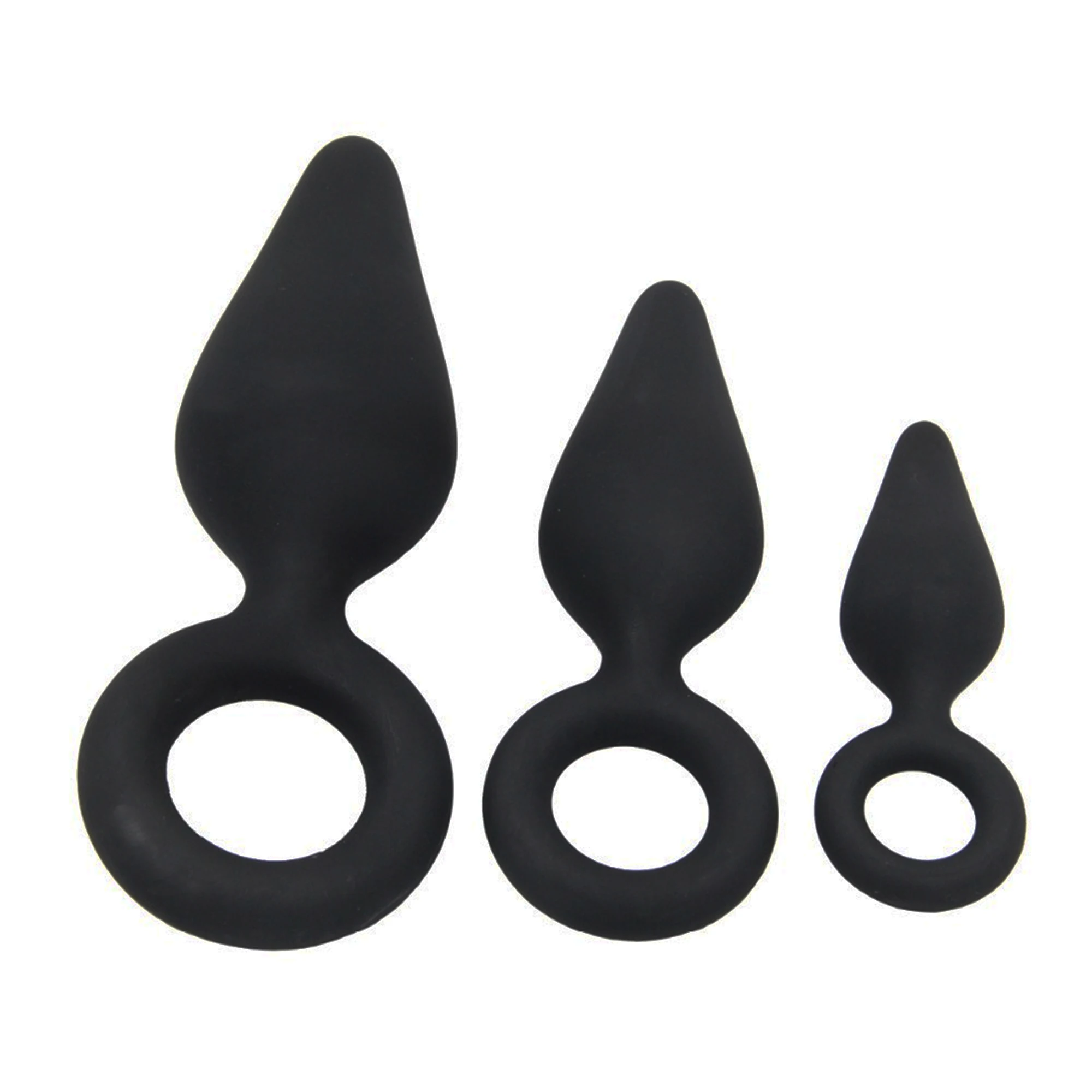 Черная мягкая анальная пробка анальный фаллоимитатор от ORISSI Анальная для