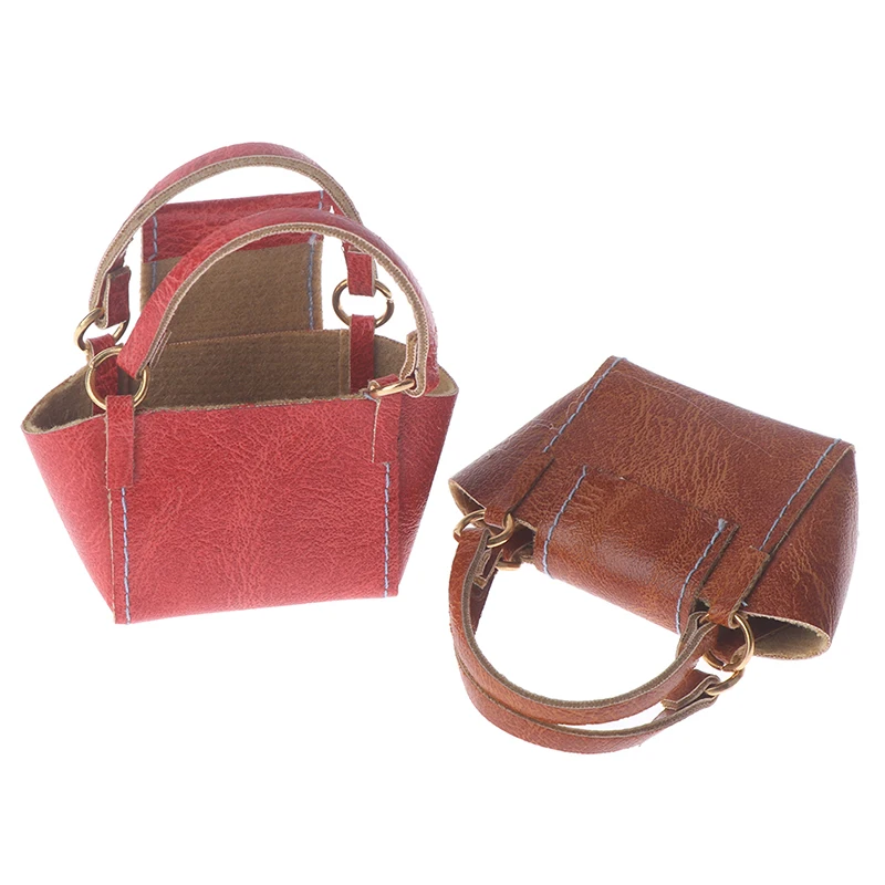 

1/6 1/12 Mini Cute Doll Handbag Lady Leather Bag Purse Accessories Dollhouse Children Kids Toys Doll Accessories