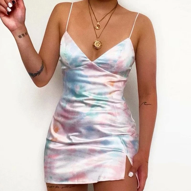 Женское платье с открытой спиной V-образным вырезом и | Женская одежда