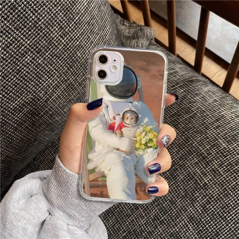 

Astronauts Phone Case for iPhone 4s 5c se 6 7 8 x 11 Cover Fundas Coque